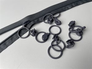 4 mm glider i grå med ring